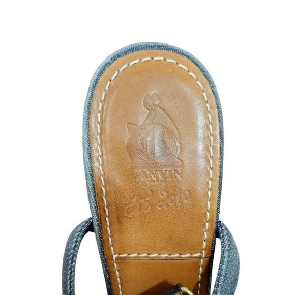 Lanvin Jean And Wooden High Heels Size EU 40/ US 9.5 - Picture 7 of 12